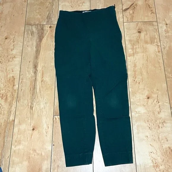 Everlane, side zip skinny pants stretchy waist, women’s size 4, hunter green - Picture 2 of 5
